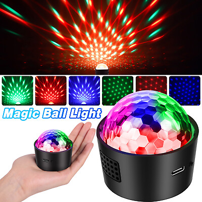 #ad USB DJ Disco Party RGB LED Light Stage Magic Ball Dance Strobe Night Car Lamp US $6.59