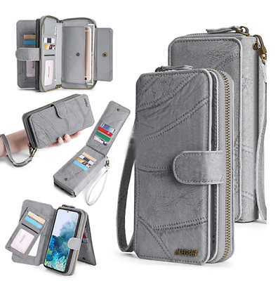 #ad Detachable Magnetic Removable Flip Leather Wallet Card Zipper Case $13.45