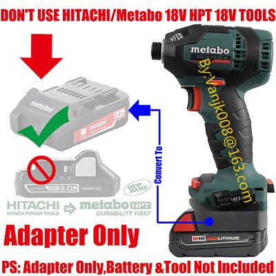 #ad 1x Metabo 18V Brushless Drill Tools Adapter For Makita 18V BL1840 Li Ion Battery $29.88