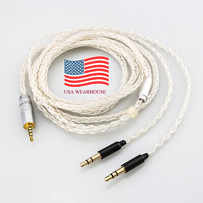 #ad 2.5mm Balanced 7N OCC Silver Plated headphone Cable For 2x3.5mm Hifiman Ananda $33.25