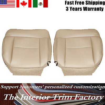 #ad For 2004 08 Ford F150 Driver amp; Passenger Bottom Leather Seat Cover Beige Tan $48.99
