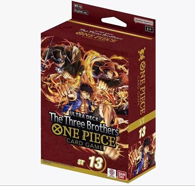 #ad One Piece TCG English Three Brothers Starter Deck ST 13 New Sealed In Hand $39.99