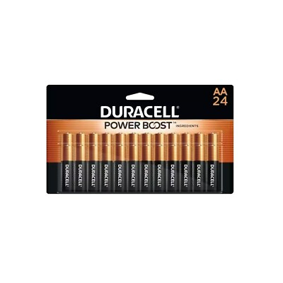 #ad Duracell Coppertop AA Battery with POWER BOOST 24 Pack Long Lasting Batteries $16.99