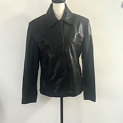 #ad Women#x27;s Vintage Jones New York Genuine Leather Jacket $140.00