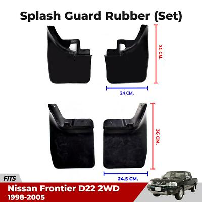 #ad For Nissan Navara D22 2WD King Cab 1998 05 Mud Splash Guard Rubber Set 4 EBGO $104.76
