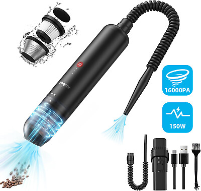 #ad 16000Pa Powerful Suction Handheld Car Vacuum Cleaner 150W Portable Mini Cordless $67.19