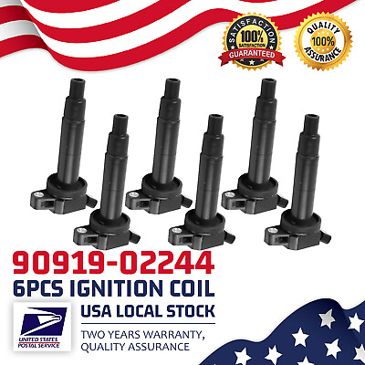 #ad 6PCS Ignition Coil 90919 02244 USA 673 1307 For TOYOTA PARTS 90919 02244 $105.99