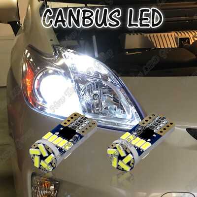 #ad #ad 2x CANBUS White LED Parking light bulbs for Toyota Prius SUPER BRIGHT Error Free $10.98