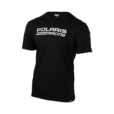 #ad Polaris Men#x27;s Polaris Racing T Shirt Tee Soft Comfortable Fit Fabric Blend Black $29.99