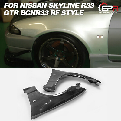 #ad RF Style Carbon Front Wide Vented Fender kits For Nissan Skyline R33 GTR BCNR33 $1600.00