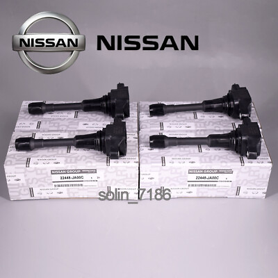 #ad 4PCS Ignition Coil 22448 JA00C For Nissan Altima Rogue Sentra Versa Cube UF549 $64.99
