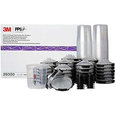 #ad 3M 26000 PPS Series 2.0 Spray Gun Cup Lids and Liners Kit Standard 22 oz. $139.56