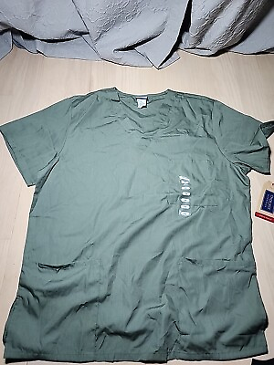 #ad NEW Cherokee Originals Scrub Top Shirt OLIVE Size MEDIUM NWT NOS $5.99