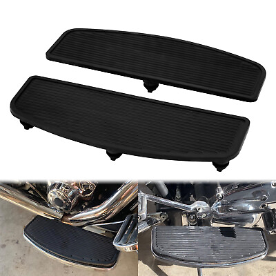 #ad Black Insert Floorboard Footboard Kit Fits For Harley Touring Electra Road Glide $56.04