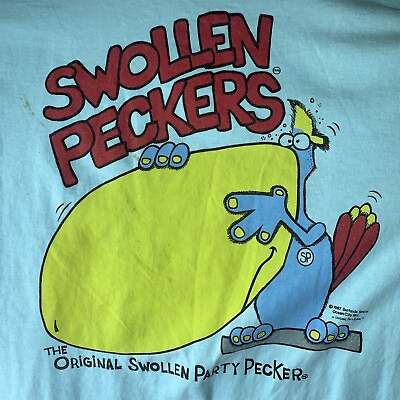 #ad Vintage Original Swollen Peckers Surf side Shirts Humor Shirt L Single Stitch $99.99