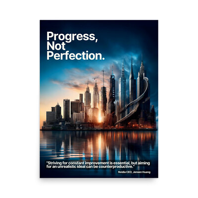 #ad #ad Progress not Perfection Tech CEO Motivational Poster $28.00