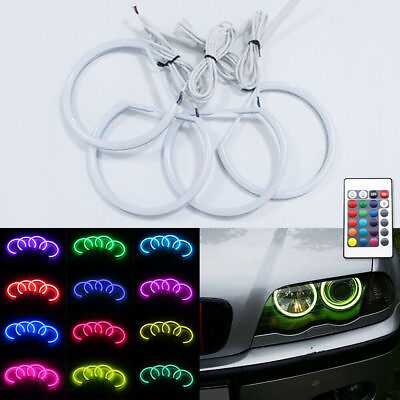 #ad RGB LED Angel Eye Halo Rings Light Fit For BMW E46 3 Series Coupe Convertible $37.88