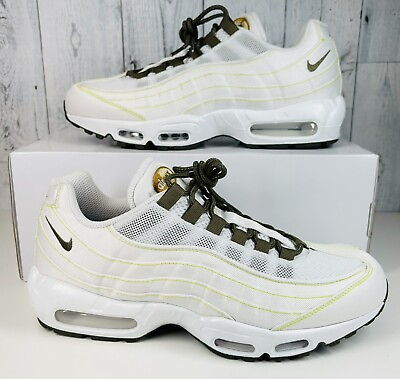 #ad Nike Air Max 95 Nike ID By You Sneakers DM1182 991 Mens Size 10 White Olive New $109.99