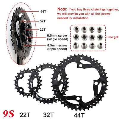 #ad 104 64BCD Chainring 3*9speed 3*10speed Bicycle Chainwheel 22T 24T 32T 42T 44T $26.77