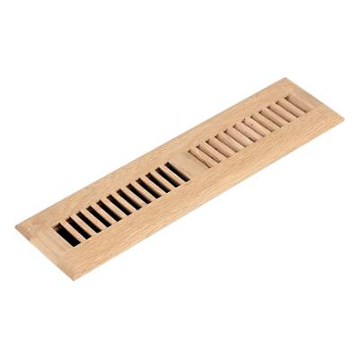 #ad White Oak Wood Floor Register Drop in Vent Cover 2x12 Inch Unfinished $32.22