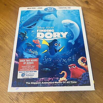 #ad New Sealed FINDING DORY Blu Ray Disc amp; DVD Disney 2 Disc Set With Slip Cover $7.49