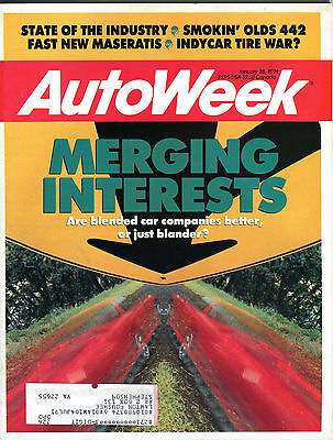 #ad AutoWeek Magazine January 28 1991 Merging Interests EX 012616jhe $11.15