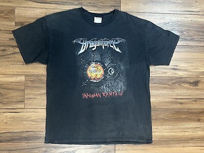 #ad 2007 Dragonforce Inhuman Rampage Tour Band Graphic T Shirt Adult SZ XL Y2K $23.99