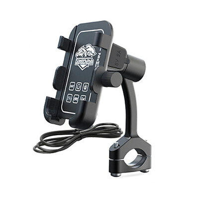 #ad CNC Motorcycle Cell Phone Holder Handlebar Mount USB Fast Charger Accessories $26.90