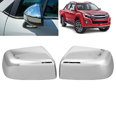 #ad For Pair Rearview Mirror Caps Chrome Protective Cover Fits For ISUZU DMAX 2012 $30.19