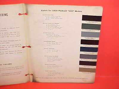 #ad 1935 PACKARD 120 EIGHT CONVERTIBLE SPORT COUPE CLUB TOURING SEDAN PAINT CHIPS 35 $24.99