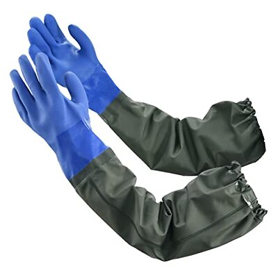 #ad MUMUKE Extra long 28quot; Rubber Gloves RubberGloveswaterproofing long rubber g... $16.87