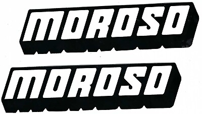#ad Moroso Racing Decal Stickers Set of 2 Black White Vinyl 7 Inches Long Size $5.49