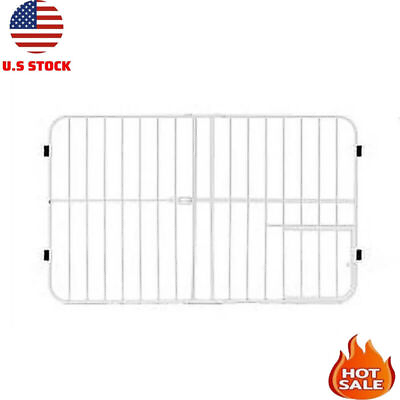 #ad Expandable Dog Gate Adjustable Sturdy Durable Lightweight Indoor Metal White New $29.98