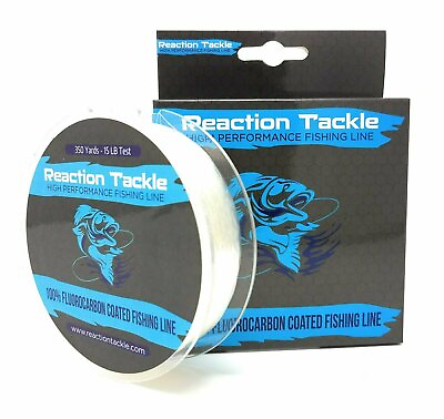 #ad #ad Reaction Tackle Fluorocarbon Coated Fishing Line 350 Yards High Strength $9.99
