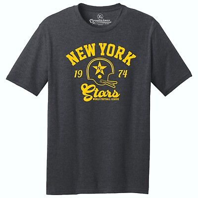 #ad New York Stars 1974 WFL Football TRI BLEND Tee Shirt Jets Giants $22.00