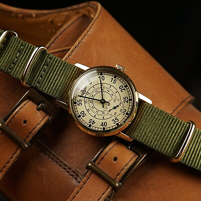 #ad NEW Vintage restored ussr mens wrist watch ZIM Pobeda Aviation Soviet watch $108.00