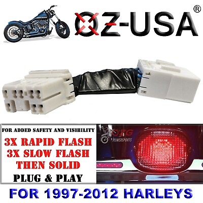 #ad Brake Strobe Flasher module plug amp; play Harley safety stop relay Tail light LED $19.99