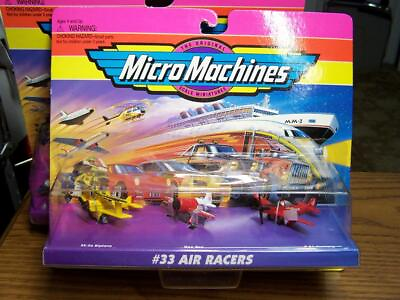#ad Mirco Machines # 33 Air Racers Airplanes Set on Card Galoob Rare Vintage NOS $15.00
