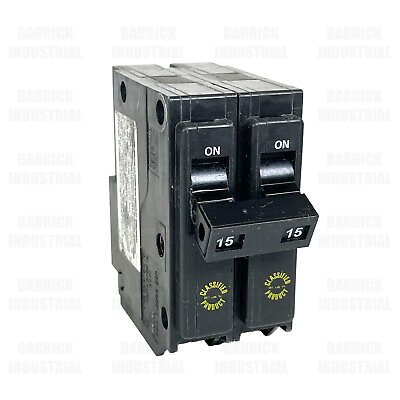 #ad CHQ215 Eaton Cutler Circuit Breaker 15 Amp 2 Pole 120V 240V AC square d QO215 $20.00