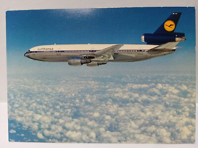#ad Lufthansa McDonnell Douglas DC 10 In Air Continental Postcard 4x6 $3.99