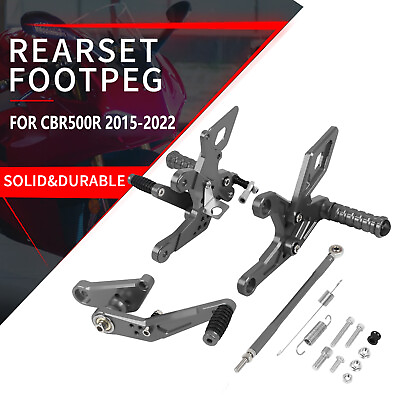 #ad Adjustable Rearsets Footpeg Rear Footrests For Honda CBR500R CBR 500R 2015 2022 $101.00