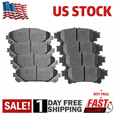 #ad Front amp; Rear Ceramic Brake Pads For 2011 2016 2017 2018 2019 2020 Toyota Sienna $36.10