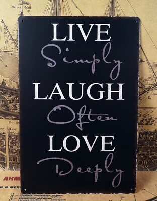 #ad LIVE LAUGH LOVE Retro signs Home Pub Wall Decor Vintage Metal Tin Signs Bar $9.66