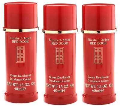 #ad 3 Red Door Cream Deodorant for Women 1.5 oz by Elizabeth Arden **SEALED** $29.95