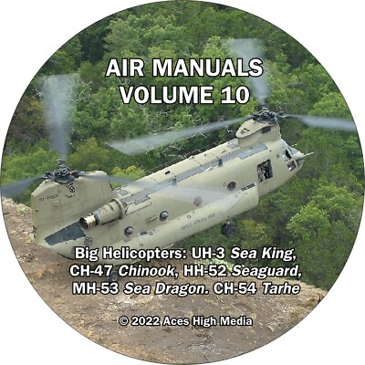 #ad Big Helicopters Flight manuals on CD Sea King Chinook HH52 MH53 CH54 Skycrane $19.99