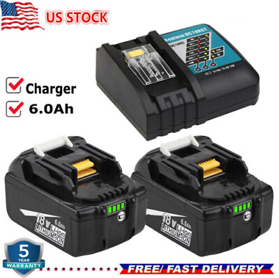 For Makita 18V 6.0Ah LXT Lithium ion Battery Or Charger BL1860 BL1830 BL1850 US $29.89