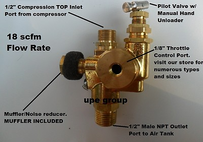 #ad #ad GAS Air Compressor Pilot check valve unloader valve combo 140 175 NSG7 $57.42