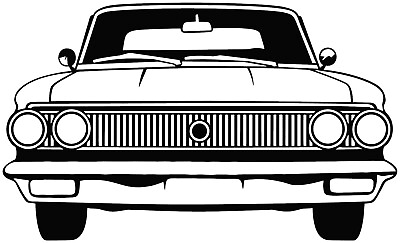 #ad Buick Skylark 1963 Front View Vinyl Decal Your Color Choice Sticker $6.39