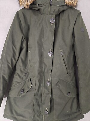 #ad The North Face Arctic Parka Women#x27;s Jacket Size M Olive Green Removable Fur Hood $69.30