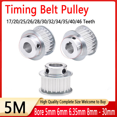 #ad 5M 17T 46T Timing Pulley Bore 5 30mm Synchronous Wheel for Reprap 3D Printer CNC $6.49